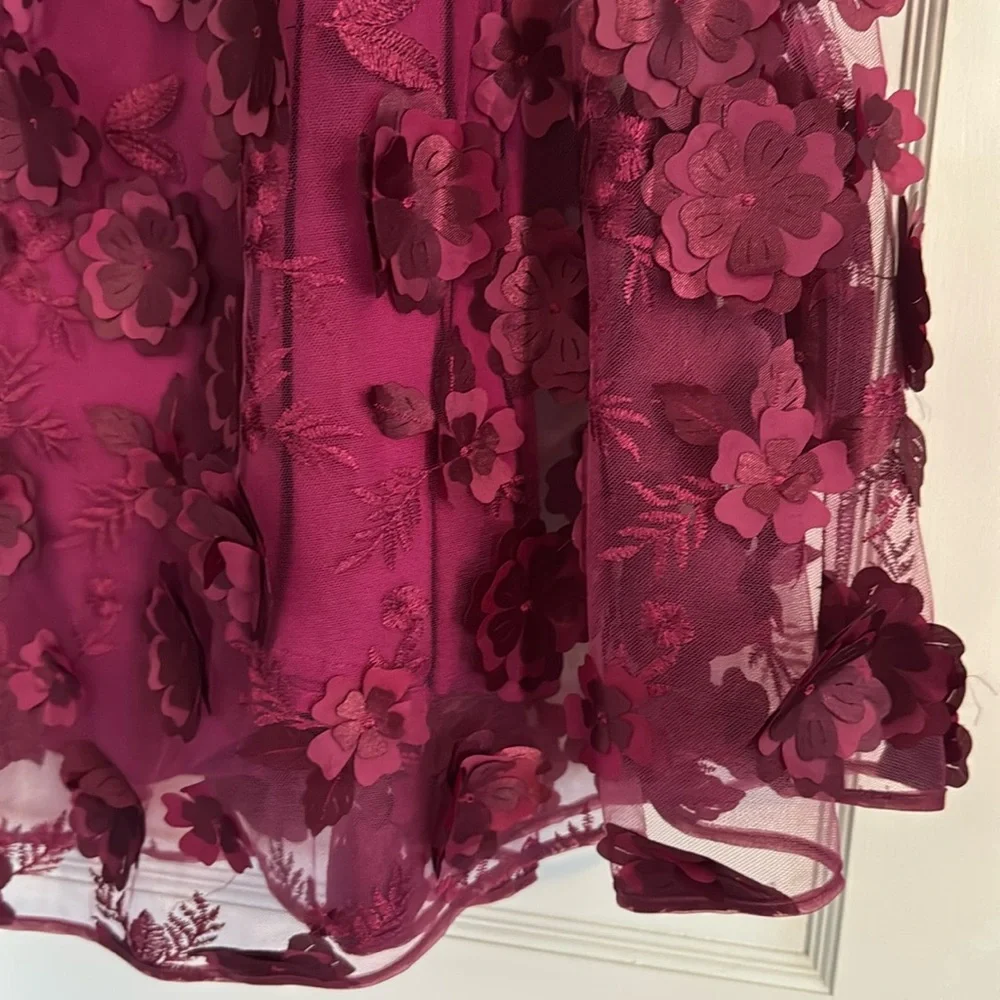 Anthropologie 3D floral maxi skirt - Picture 4 of 9